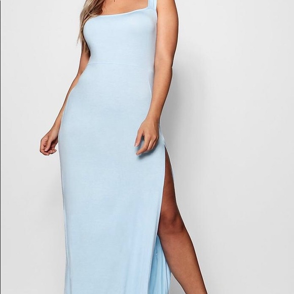 maxi dress thigh high split